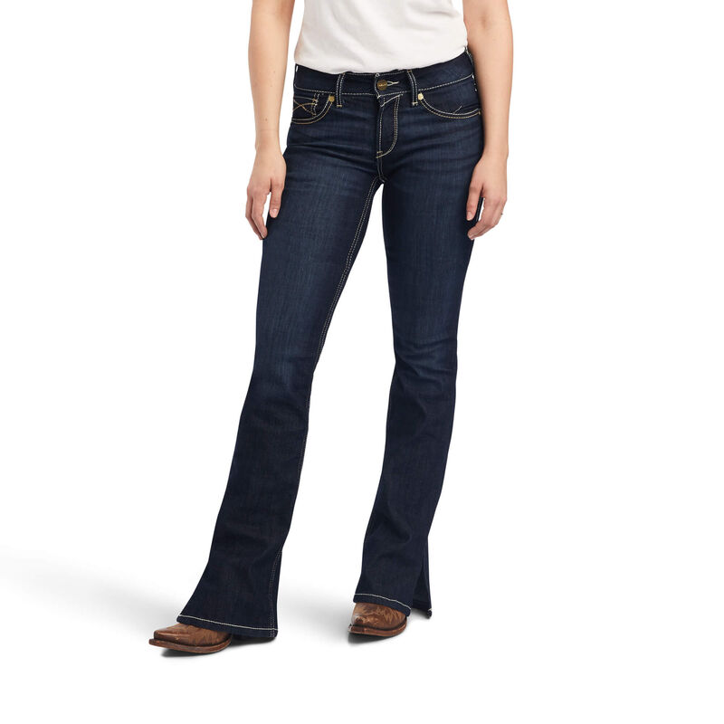 Ariat Jeans Damen - R.E.A.L. Perfect Rise Arrow Danna Boot Cut DunkelBlau ( YCBFE-1695 )